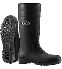 HISEA NINGO Work Boots for Men Steel/Soft Toe Boots,6” Water Resistant Slip Resistant Industrial & Construction Work Shoes, Composite Toe Working Boot