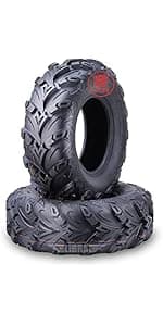 WANDA ATV/UTV Tires 25x8-12 25x8x12 6-Ply Light Mud Tires, Set 2-10243