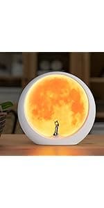 mamre Moon Lamp for Living Room, Decoration Night Light, Anniversary Valentine Gifts for Him, Mr & Mrs Signs for Wedding Table Décor, Home Gift Xmas Gift, Newlywed Couples Under The Full Moon
