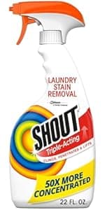 Shout Advanced Grease Busting Foam, Laundry Stain Remover, Oil and Grease Stain Remover for Clothes Laundry; Works on motor oil, bike grease, cooking oil, and more! 18oz Can