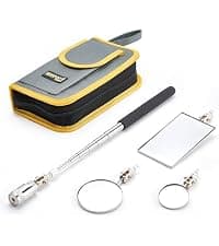 Telescoping Magnetic Pickup Tool Set, Inspection Mirror Telescoping, LED Flashlight, Cool Gadgets for Men, Gifts for Dad, Husband, Kids, Boyfriend, Magnet Stick