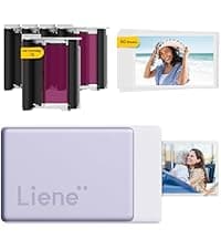 Liene M100 4x6'' Photo Printer, Phone Printer 100 Sheets & 3 Cartridges, Full-Color Photo, Portable Instant Photo Printer for iPhone Android, Thermal Dye Sublimation, Wi-Fi Picture Printer 100 Papers B09XHYNHB2