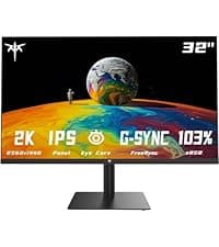 KTC 24 Inch QHD 2560x1440 IPS Computer Monitor, 100Hz Zero-Frame 2K Gaming Office Monitor, Adaptive Sync, HDR10, VESA, Tilt Adjustable, Low Blue Light, DisplayPort, HDMI, H24T27