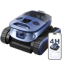 Robotic Pool Cleaner,Cordless Pool Vacuum for Inground Pools,Automatic Pool Cleaner Robot for Pool Floors,Drain Cleaning,Walls,Waterline,2150 Sq.ft,180min Runtime,3H Fast Charging Robot for Spa Pool