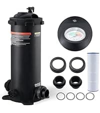 VEVOR 2025 Pro Cartridge Pool Filter Tank & Element for Above Ground & Inground Pools, Large 520-525Sq. Ft Cleaner System Compatible W/Pumps 1 to 3 HP| Up to 15311 GPH |for Pools Up to 122490 Gallons