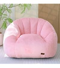 Bean Bag Chair, Cozy Fluffy Beanbag Chairs with Filler for Teens and Kids, Floor Lazy Sofa for Living Room Gaming & Reading (M-Charcoal)