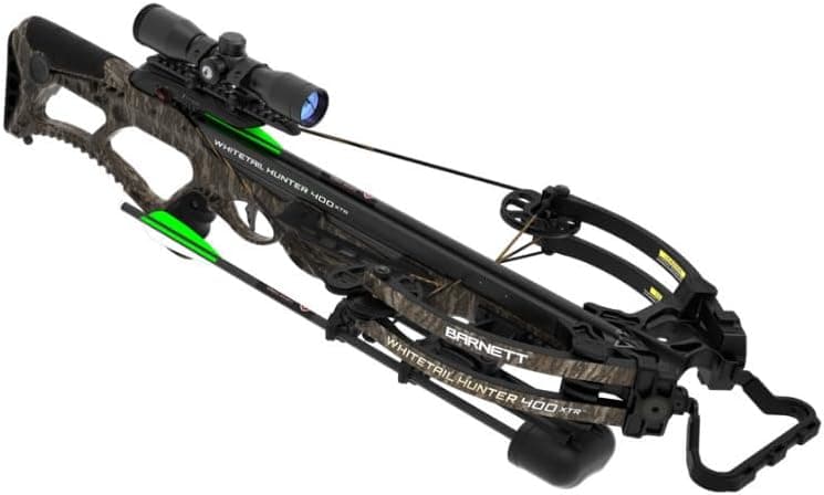 Barnett Whitetail Hunter Crossbow, with 4x32mm Multi-Reticle Scope, 2 Arrows, Lightweight Quiver