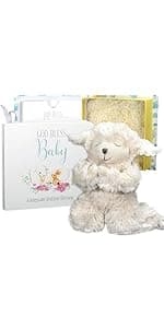 Tickle & Main Everybunny Prays Bunny Plush & Musical Prayer Toy for Christening Gifts for Girls - Pink, 7 in - Baby Dedication & Baptism Gifts for Girls with Illustrated Board Book