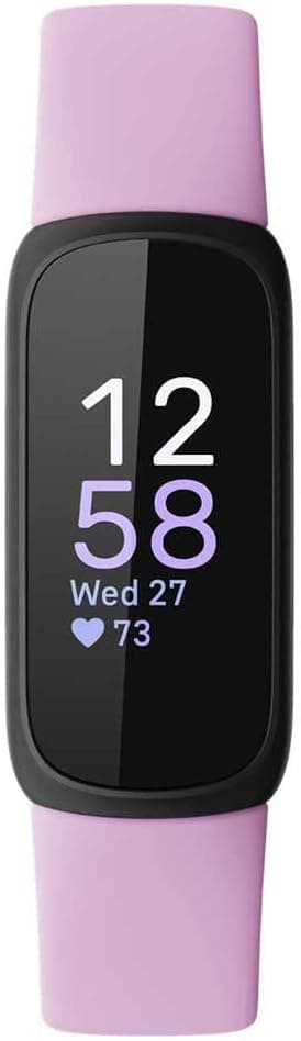 Fitbit Inspire 3 Fitness Tracker – Advanced Health Insights with Stress Management, Workout Intensity & Sleep Tracking, 24/7 Heart Rate, Includes Small and Large Classic Bands (Lilac Bliss/Black)
