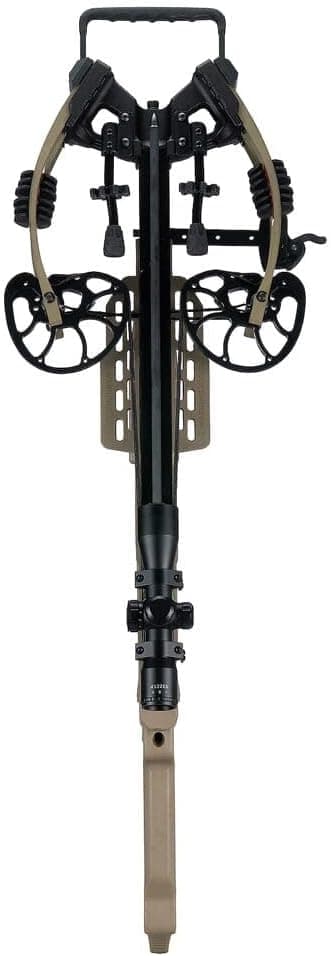 Xpedition Archery Xpedite 420 Crossbow with Rope and Crank Cocking Device, Compound Crossbow Package with Illuminated 4X32 Scope, 420 Feet Per Second