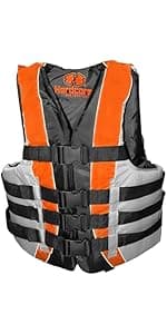 Hardcore Life Jacket 2 Pack Paddle Vest for Adults; Coast Guard Approved Type III PFD Life Vest Flotation Device; Jet ski, Wakeboard, Kayak; Ideal Extra Pontoon Boat Life Jacket