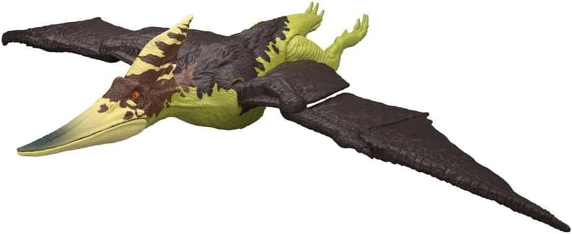 Mattel Jurassic World Wild Roar Pteranodon Dinosaur Action Figure Toy with Chomp Attack, Light Up Feature & Roar Sound, Scan Code for Digital Play