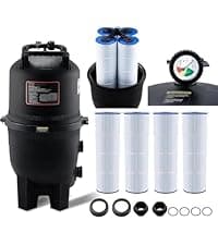 VEVOR 2025 Pro Cartridge Pool Filter Tank & Element for Above Ground & Inground Pools, Large 520-525Sq. Ft Cleaner System Compatible W/Pumps 1 to 3 HP| Up to 15311 GPH |for Pools Up to 122490 Gallons