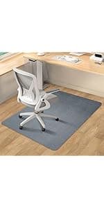 Office Chair Mat for Carpeted Floors, Desk Mats 48"X30" for Rolling Desk on Low Pile Carpets, Small Computer Gaming Plastic Floor Mats for Office Chair on Carpet, Easy Glide Without Curling