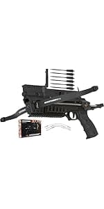 Steambow M10 Tactical Crossbow - Repeating Crossbow with 10-Shot Detachable Magazine for Target Practice, Home Defense, Hunting, Shooting Sports | Accurate 100 ft, Powerful 165 fps, Lightweight 4 lbs