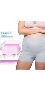 Frida Mom 11pc Postpartum Essentials Kit Gift Set, Hospital Bag Must Haves for New Mom, Includes 4 Disposable Postpartum Underwear, 4 Ice Maxi Pads, Perineal Healing Foam & 24 Pad Liners & Peri Bottle