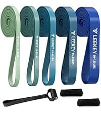 LEEKEY Resistance Bands, Exercise Bands with Handles,Pull Up Assist Bands - Band Set with Door Anchor - Bands for Working Out,Band for Men and Women Fitness Training,Home Workouts