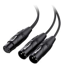 Cable Matters 2-Pack Premium XLR to XLR Cables - 6ft, Male to Female Microphone Cable, Oxygen-Free Copper (OFC) Mic Cord, Black