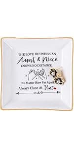 Sister Gifts Jewelry Dish Trinket Tray - No Matter Where...No Matter What...You Will Always Have Me, Birthday Valentines Mother's Day Christmas Gifts for Sisters from Sister