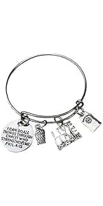 Sportybella Unisex Basketball Charm Bracelet - Adjustable Friendship Bracelet With Basketball Charm