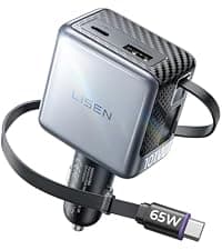 LISEN Retractable Car Charger, 69W USB C Car Accessories Adapter for iPhone 17 USB C Charger Fast Charging, Gifts for Women Men, Travel Essentials, for iPhone 17 Pro Max Air 16 15 14 13 12 Samsung S25