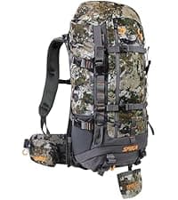 SPIKA Hunting Backpacks for Men, Meat Hauler Frame Pack with Rifle Holder, 40L/80L Extendable + Capacity for Bow Rifle Gun