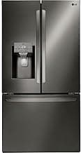 LG 28 Cu. Ft. Smart French Door Refrigerator with Dual Ice Maker, Door Cooling+, Wi-Fi Connectivity, and PrintProof Black Stainless Steel Finish
