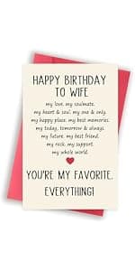 Funny Birthday Card for Wife from Husband, Best Gift for My Wife Birthday, Happy Wife Birthday Gift Ideas for Her, Sweet Birthday Card for Women Her Girlfriend B0DDBDZVLZ