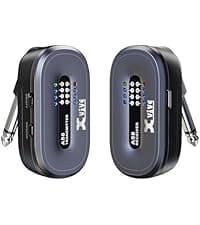 Xvive A58 Wireless Guitar System 5.8GHz Wireless Guitar Transmitter Receiver for Active or Passive Pickup Electric/Acoustic Bass Guitar