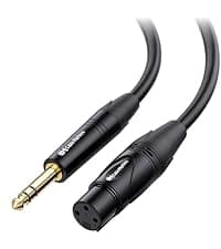 Cable Matters 6.35mm (1/4 Inch) TRS to XLR Cable - 6ft, Male to Male XLR to TRS Cable, Black - Not for Microphone Use