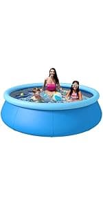 Inflatable Swimming Pool, Blow up Pool, Above Ground Swimming Pool for Family,Pool for Adults 120x 72 x 22 inch Full-Sized Inflatable Pool for Outdoors, Backyard
