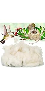 Hummingbird Nesters - Bird Nesting Material Holder for Wild Birds - Humming Bird House Materials Gifts for Bird Watching Nature Lovers - Refillable Outdoor Nesting Station to Build a Nest