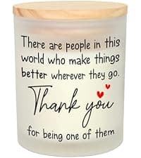 OASSIE Thank You Gifts for Women - Long Lasting Vanilla Lavender Candle 10 Oz - Appreciation Inspirational Birthday Gifts for Women Coworkers Friend Teachers Nurses Boss Employees