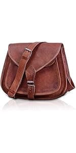 Leather Messenger Bag for Men and Women 18 inch Large Vintage Leather Briefcase Laptop Shoulder Bag Unisex Crossbody Messenger Satchel for Office, Business, Work, Travel