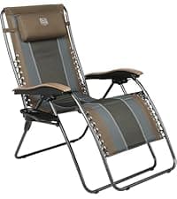 Timber Ridge 3-Level Adjustable Rocking Camping Chair, Padded High Back Outdoor Rocking Chair with Side Pocket, Portable Folding Rocker for Adults, Supports 300 LBS for Lawn, Patio, Porch