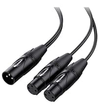 Cable Matters 2-Pack Premium XLR to XLR Cables - 6ft, Male to Female Microphone Cable, Oxygen-Free Copper (OFC) Mic Cord, Black
