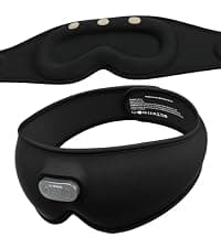 LC-dolida Sleep Headphones, 3D Sleep Mask Bluetooth Wireless Music Eye Mask, Sleeping Headphones for Side Sleepers Sleep Mask with Bluetooth Headphones Ultra-Thin Stereo Speakers Perfect for Sleeping