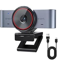 EMEET S600 4K Webcam for Streaming - Sony 1/2.55'' Sensor, PDAF Autofocus, 1080P@60FPS, 2 Noise Reduction Mics, Built-in Privacy Cover, 73° FOV, Streaming Camera for Live Commerce/Gaming/Beauty