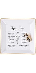 Sister Gifts Jewelry Dish Trinket Tray - No Matter Where...No Matter What...You Will Always Have Me, Birthday Valentines Mother's Day Christmas Gifts for Sisters from Sister