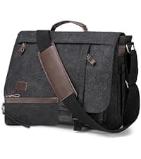 Faux Leather Messenger Bag for Men | 17-17.3 Inch Leather Mens Laptop Bag Leather Briefcasen Convertible Backpack 3 in 1 Computer Handbags Work Bag Shoulder Crossbody Bag Office | Vintage Brown