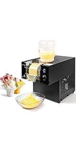 VNN 48L Snow Cone Machine, 500LB/H Commercial Shaved Ice Machine, 300W Electric Ice Shaver Machine, Suitable for Party Activities, Family Gatherings, Events