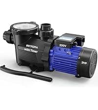 Aquastrong In/Above Ground Pool Pump High Flow Self Primming Swimming Pool Pump,Glossy Black