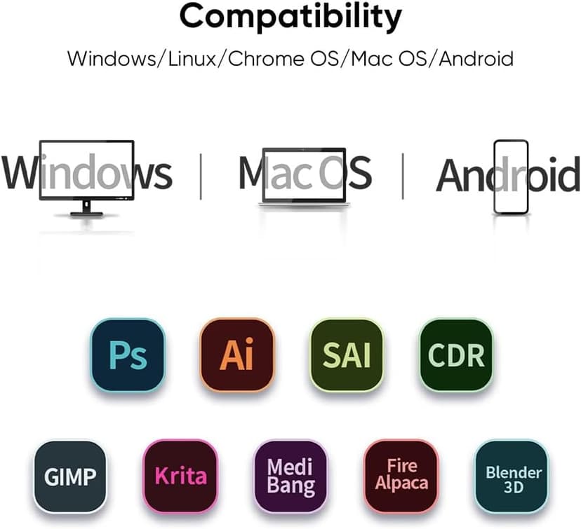 XPPen Updated Deco 01 V3 Drawing Tablet, 16384 Pressure Sensitivity, 8 Custom Shortcuts, 220 Report Rate for OSU Drawing Pad, Remote Teaching & Animation, Compatible with Android, Windows, macOS