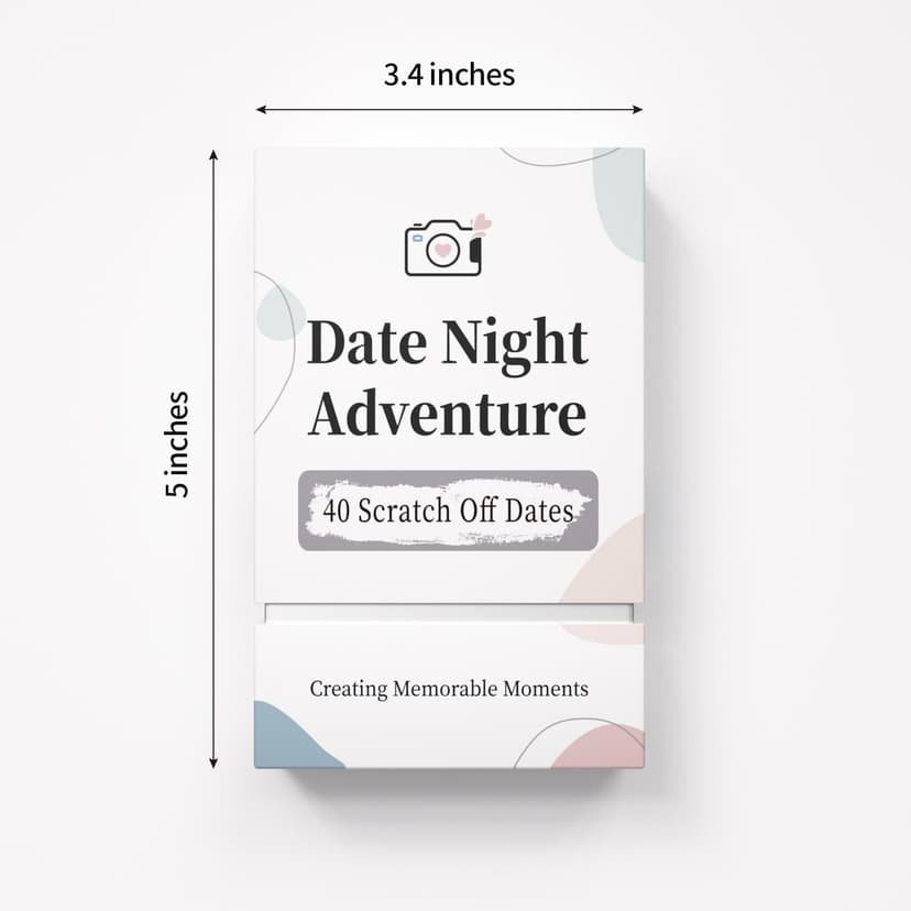 40 Date Ideas Card Games for Couples Date Night - Unique Date Deck Scratch Off Cards, Couples Gifts for Boyfriend Girlfriend, Romantic Wedding Anniversaries Newlywed Gifts for Him Husband Wife Bride