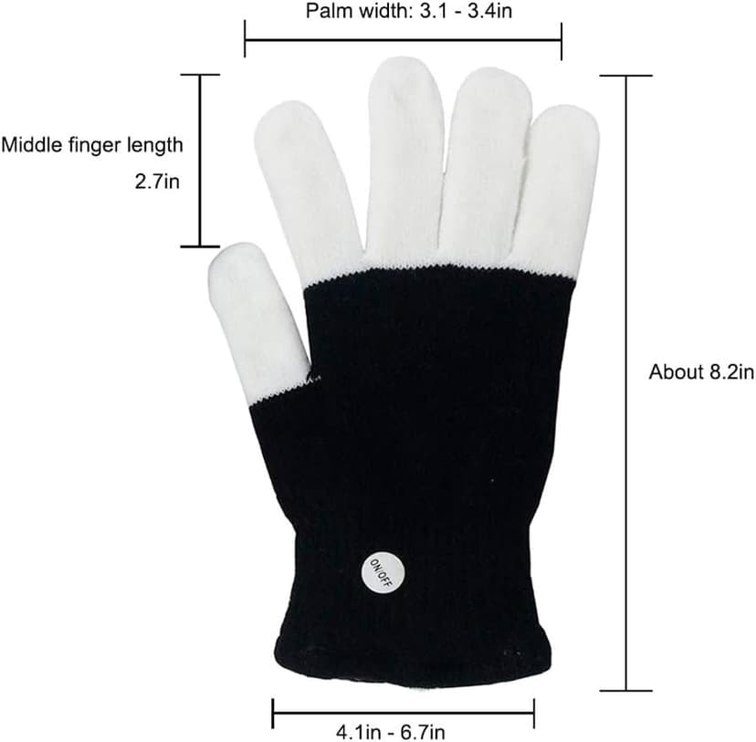Luwint Children LED Finger Light Up Gloves - Glow Flashing Cool Fun Toys for Kids, Boy Girl 7-12 Years