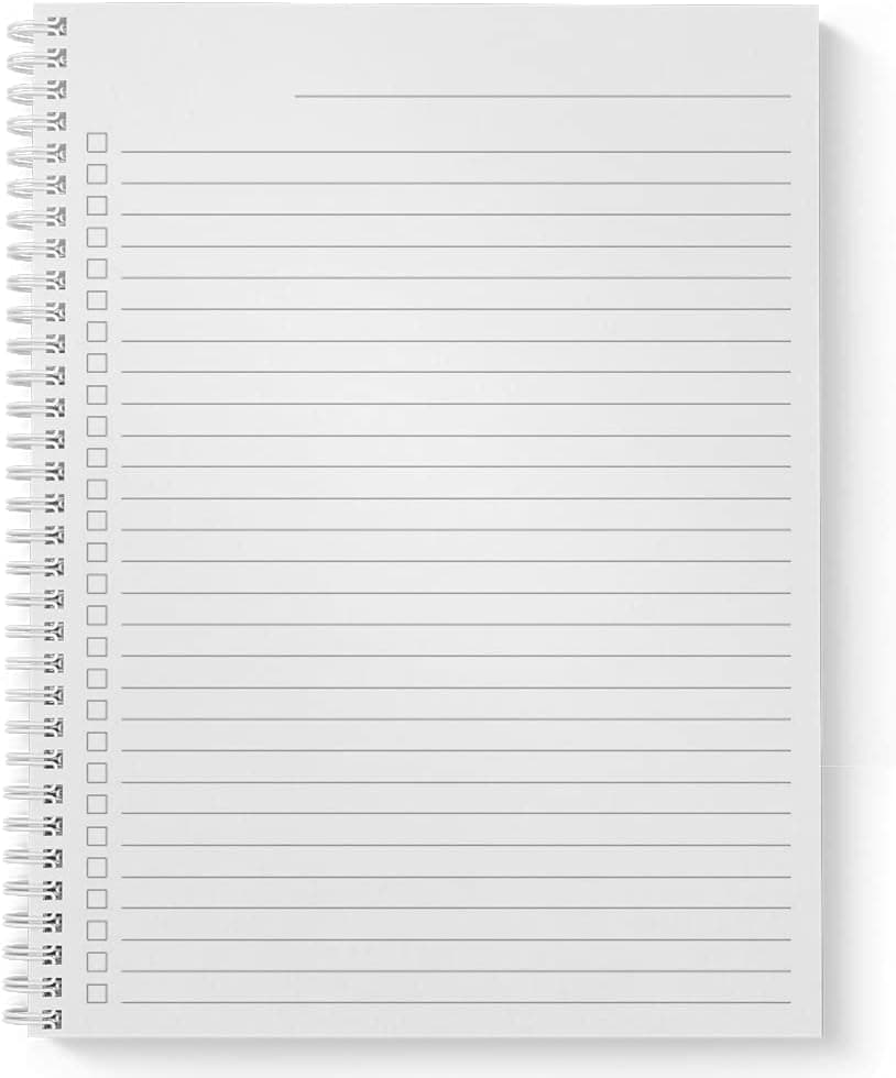 Gotcha Covered Notebooks Softcover No Adulting 8.5" x 11" Funny Spiral Notebook/Journal, 120 Checklist Pages, Durable Gloss Laminated Cover, White Wire-o Spiral. Made in the USA B09RQ75Z2J