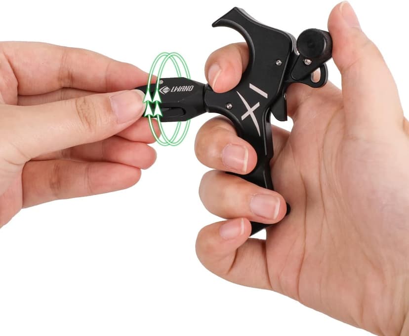 LWANO X1 Compound Bow Thumb Bow Release, 3&4 Finger Grip Adjustable Archery Release Aids