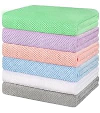 HOMEXCEL Microfiber Washcloths 12 Pack, Highly Absorbent and Soft Face Towel, Multi-Purpose Wash Cloths for Bathroom, Gym, Hotel, Spa and Kitchen, Multicolor 12x12 Inch