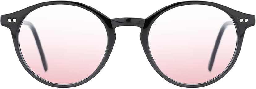 TIJN Blue Light Blocking Glasses Men Women Vintage Thick Round Rim Frame Eyeglasses