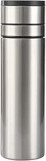 Stainless Steel Insulated Water Bottle Coffee Cup Travel Mug Vacuum Thermal Bottle for Hot Drinks Tea Flask Travel Tumbler 17Oz/500Ml (Silver)